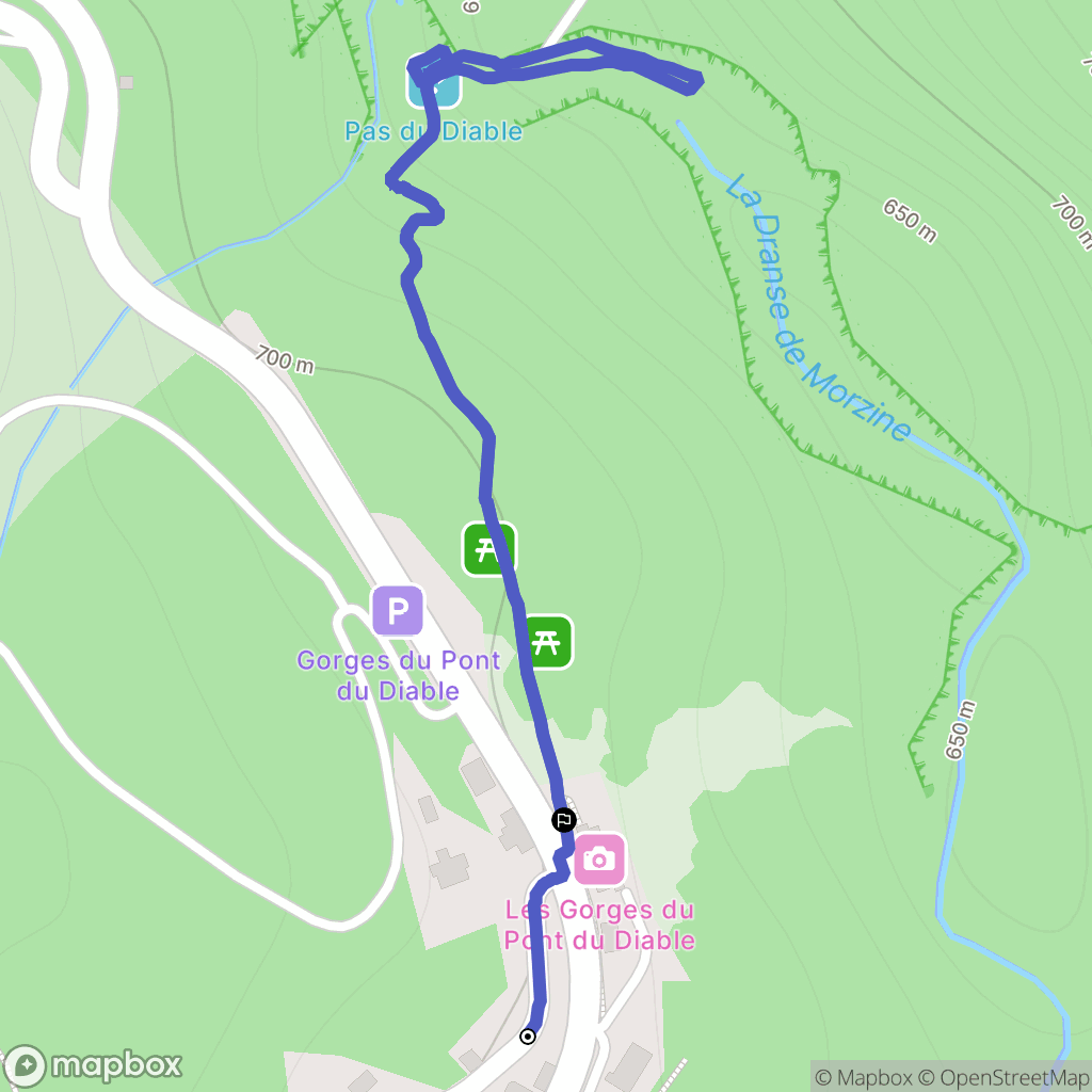 La Vernaz : carte du parcours de randonnée - France