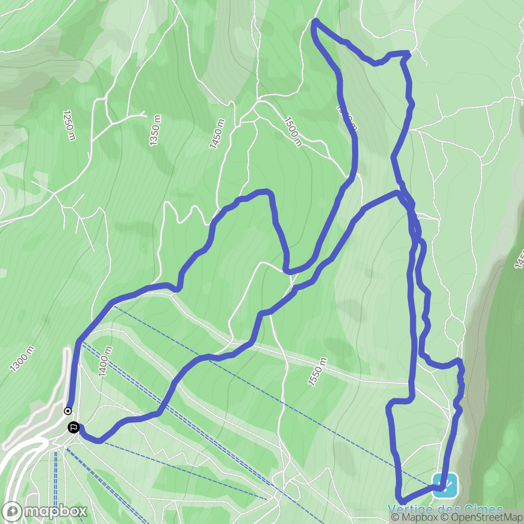 Lans-en-Vercors : carte du parcours de randonnée - France