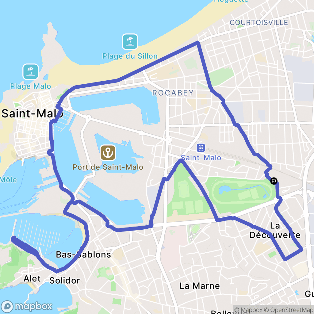 Saint-Malo : carte du parcours de randonnée - France