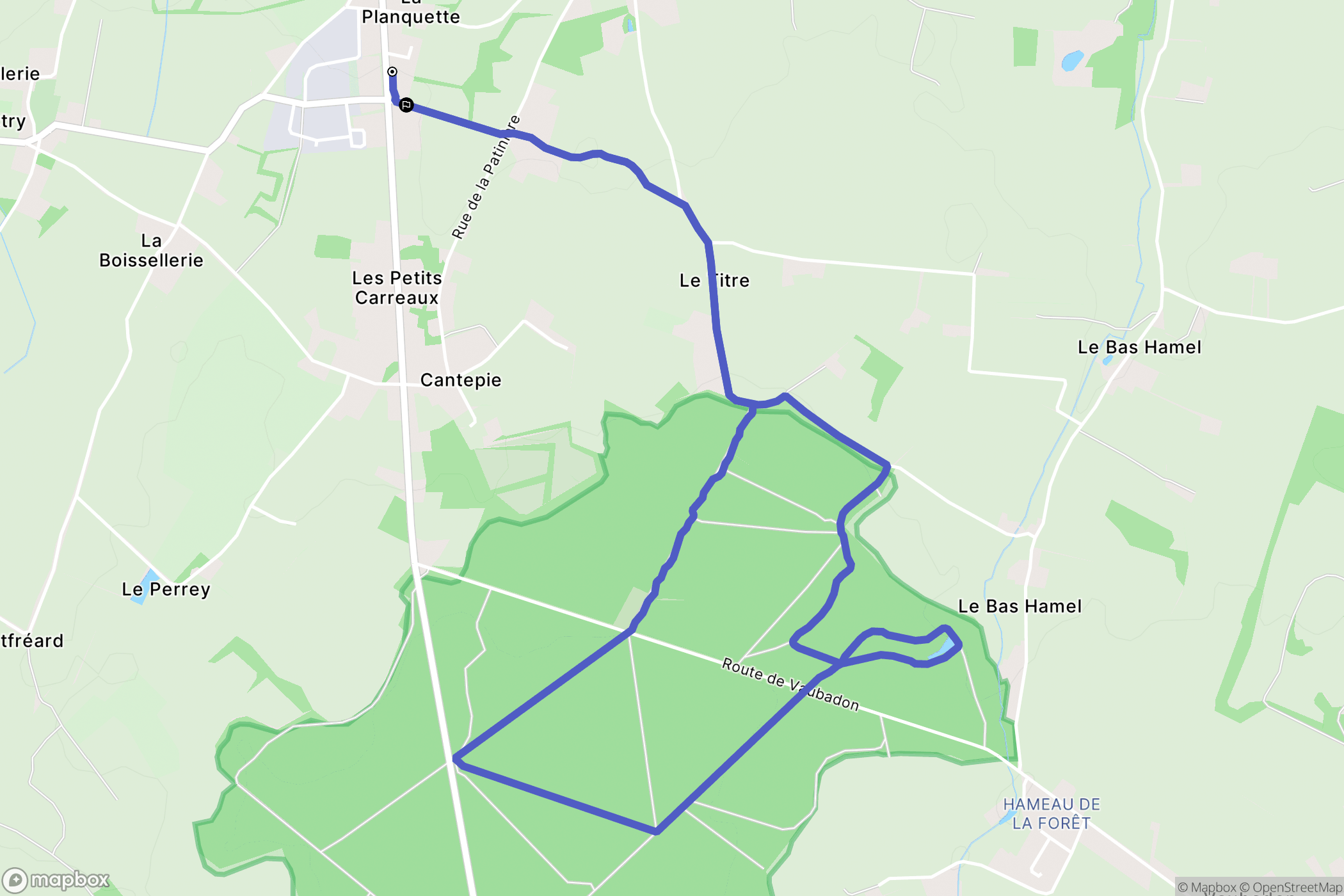 Le Molay-Littry : carte du parcours de randonnée - France