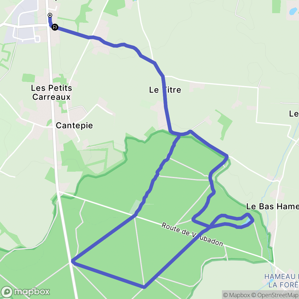Le Molay-Littry : carte du parcours de randonnée - France