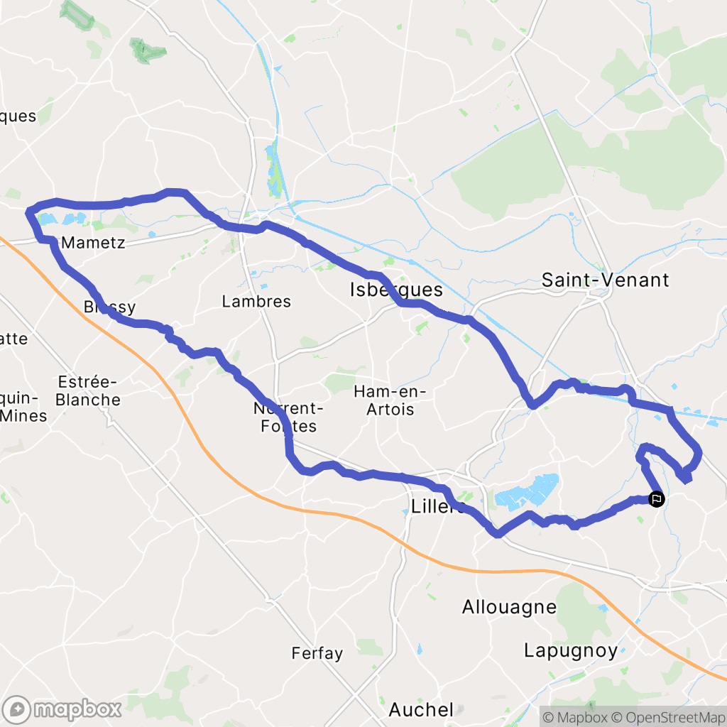 Gonnehem : carte du parcours de randonnée - France