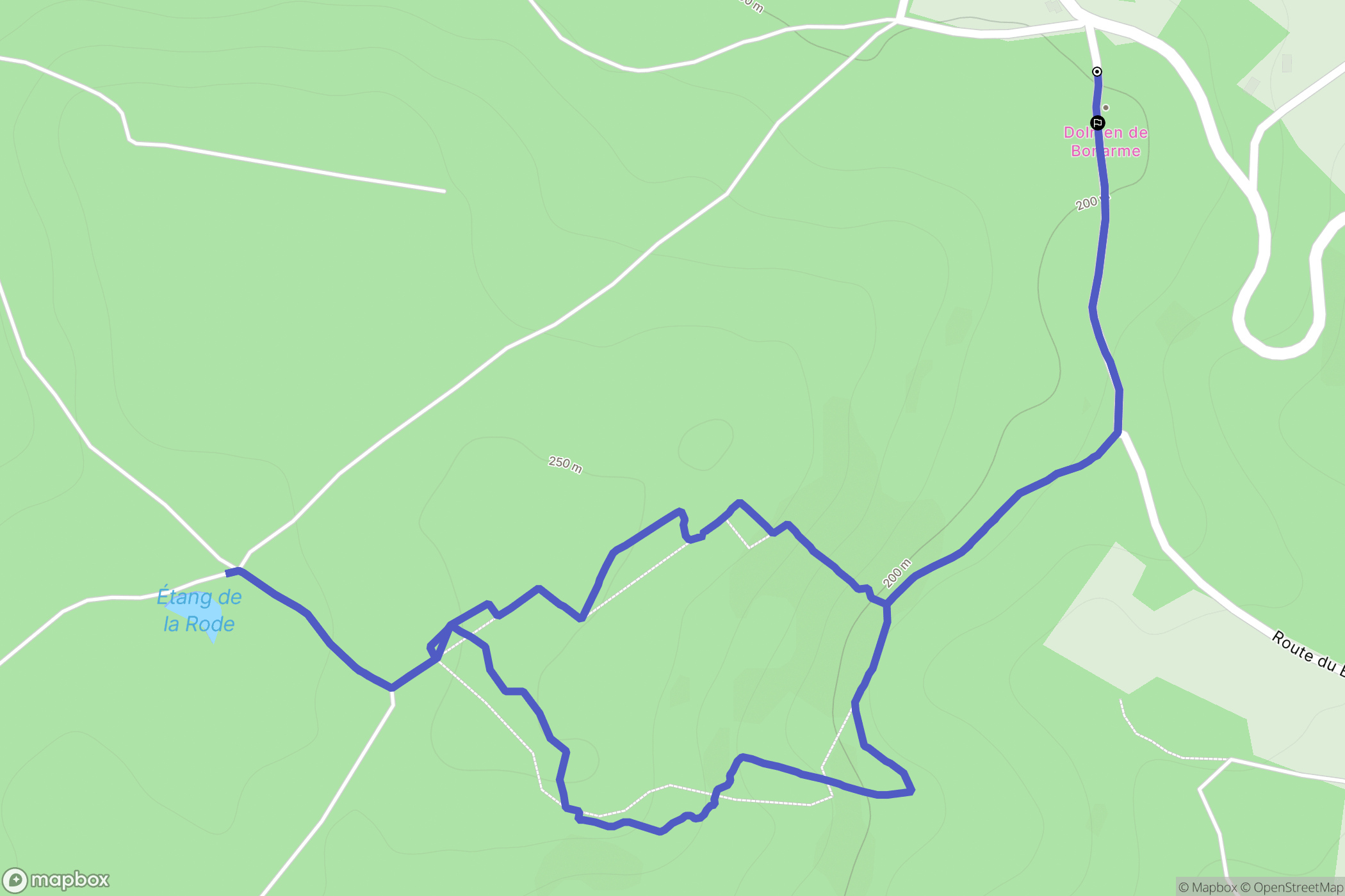 Urval : carte du parcours de randonnée - France