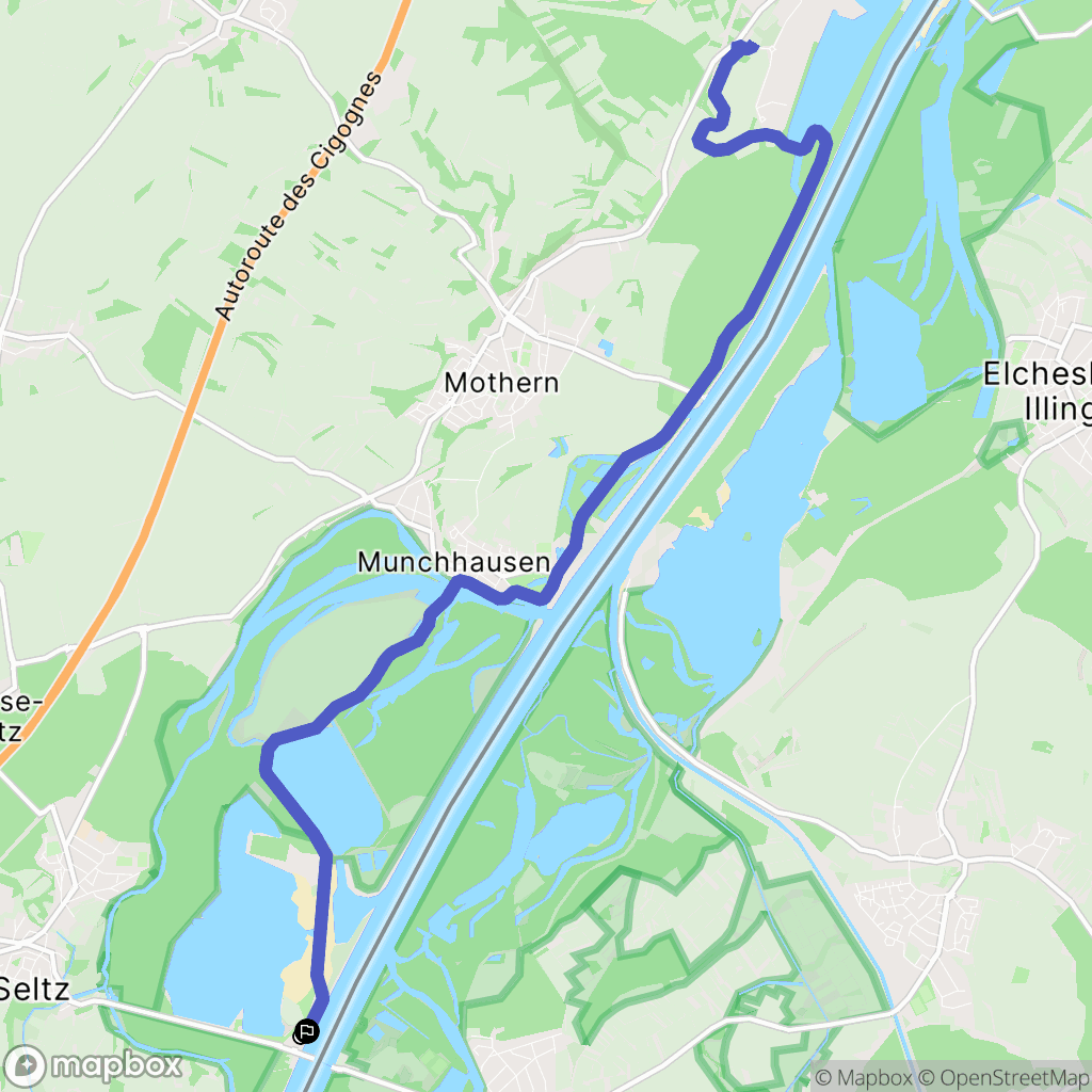 Seltz : carte du parcours de randonnée - France