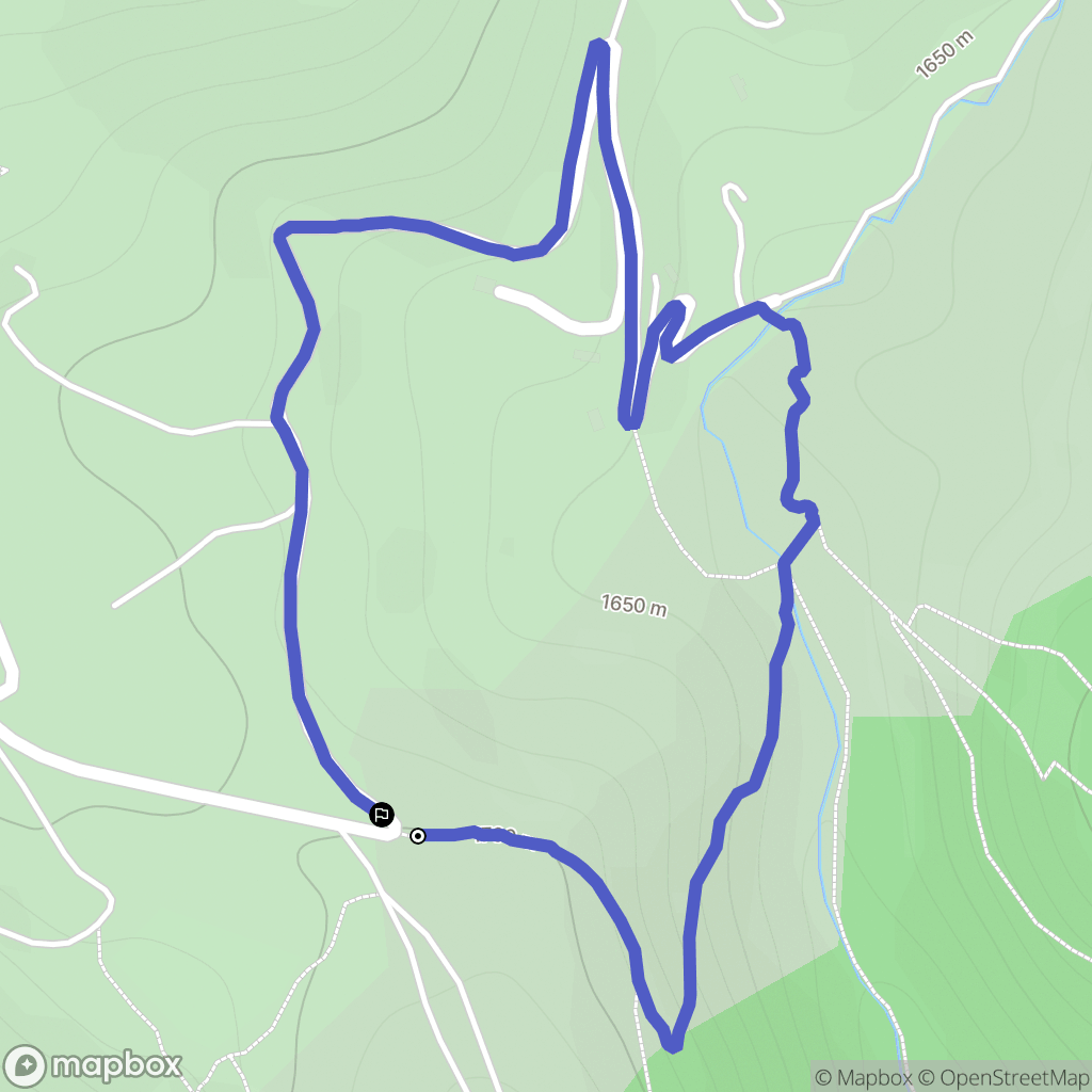 Péone : carte du parcours de randonnée - France