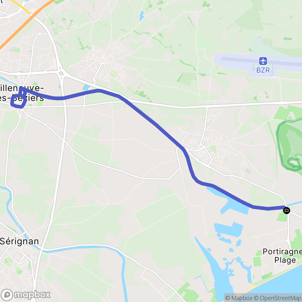 Portiragnes : carte du parcours de randonnée - France