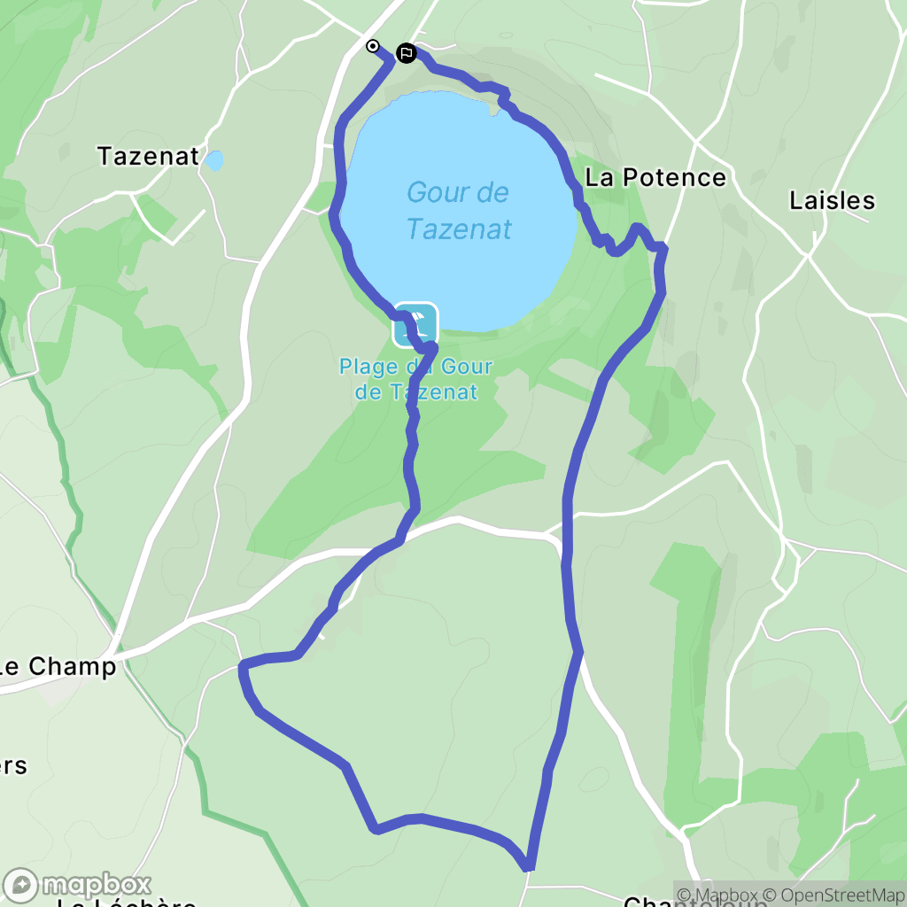Charbonnières-les-Vieilles : carte du parcours de randonnée - France