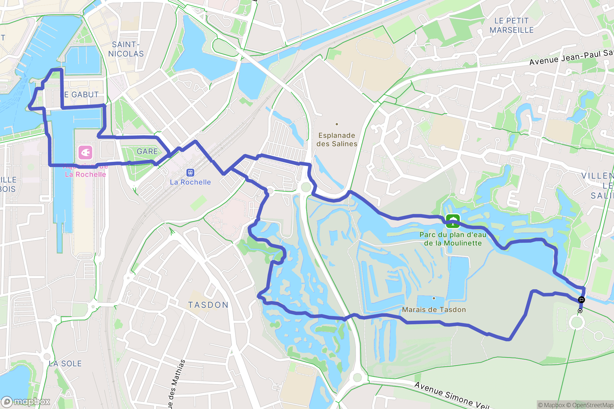 Aytré : carte du parcours de randonnée - France