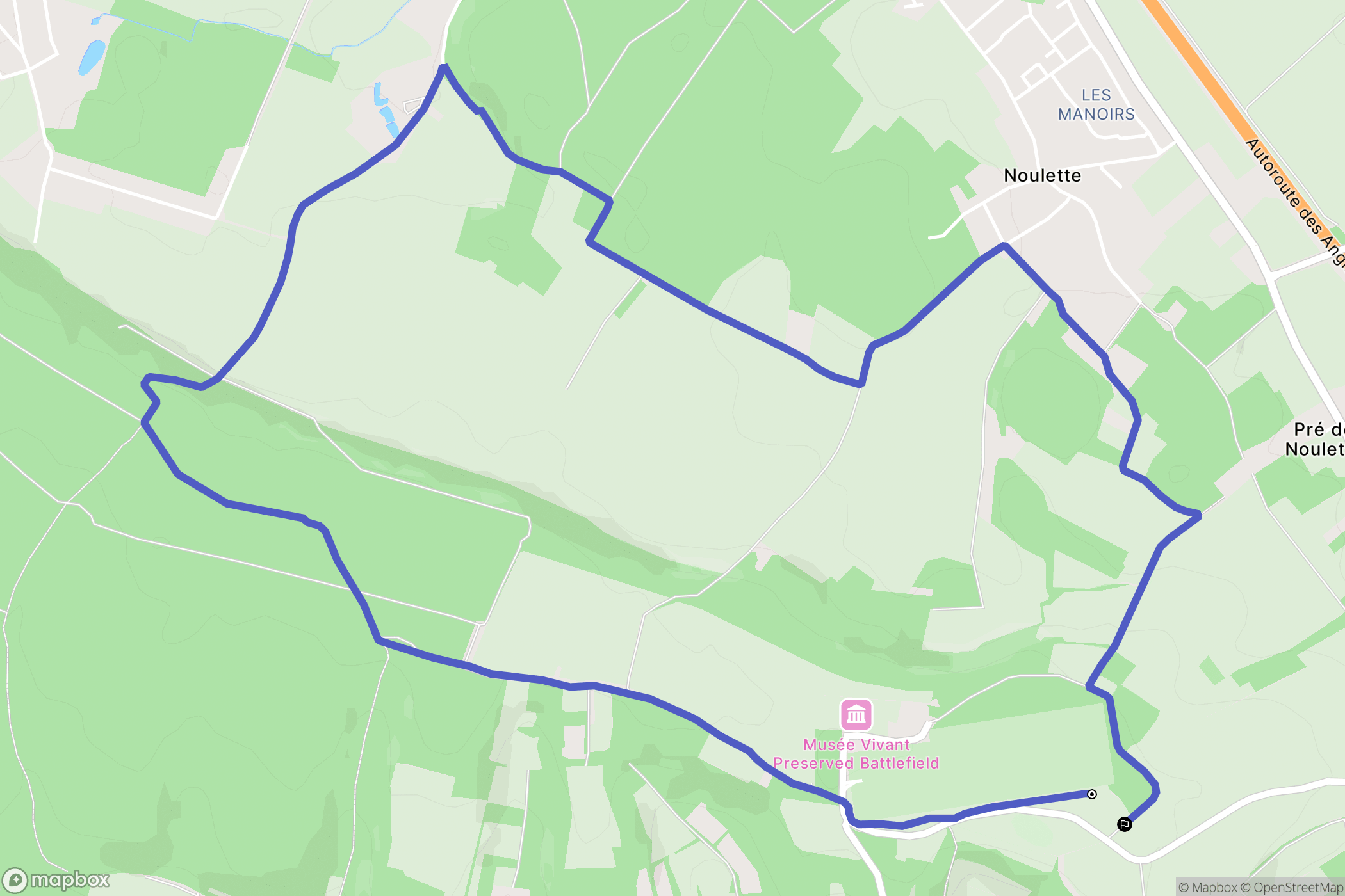 Ablain-Saint-Nazaire : carte du parcours de randonnée - France