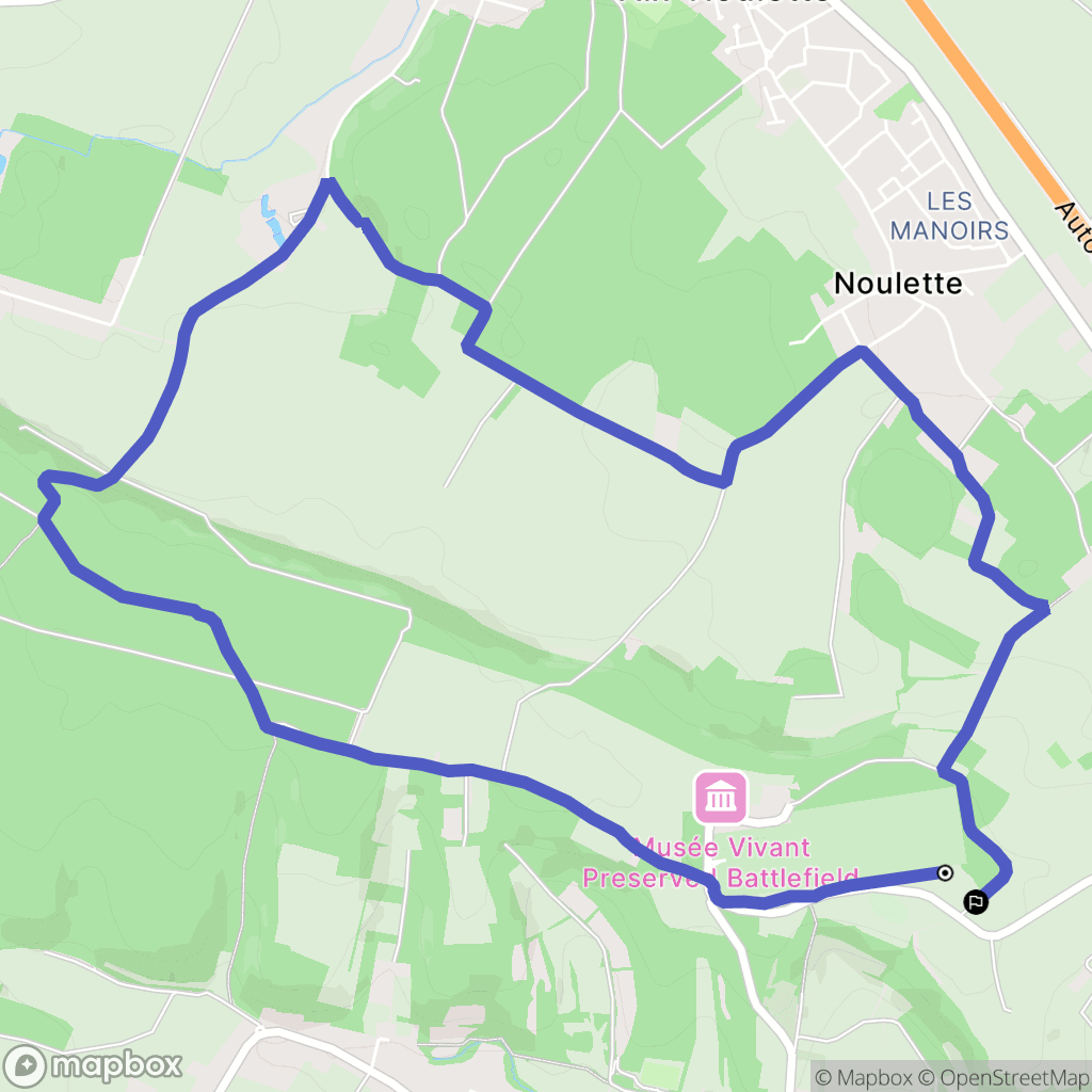 Ablain-Saint-Nazaire : carte du parcours de randonnée - France