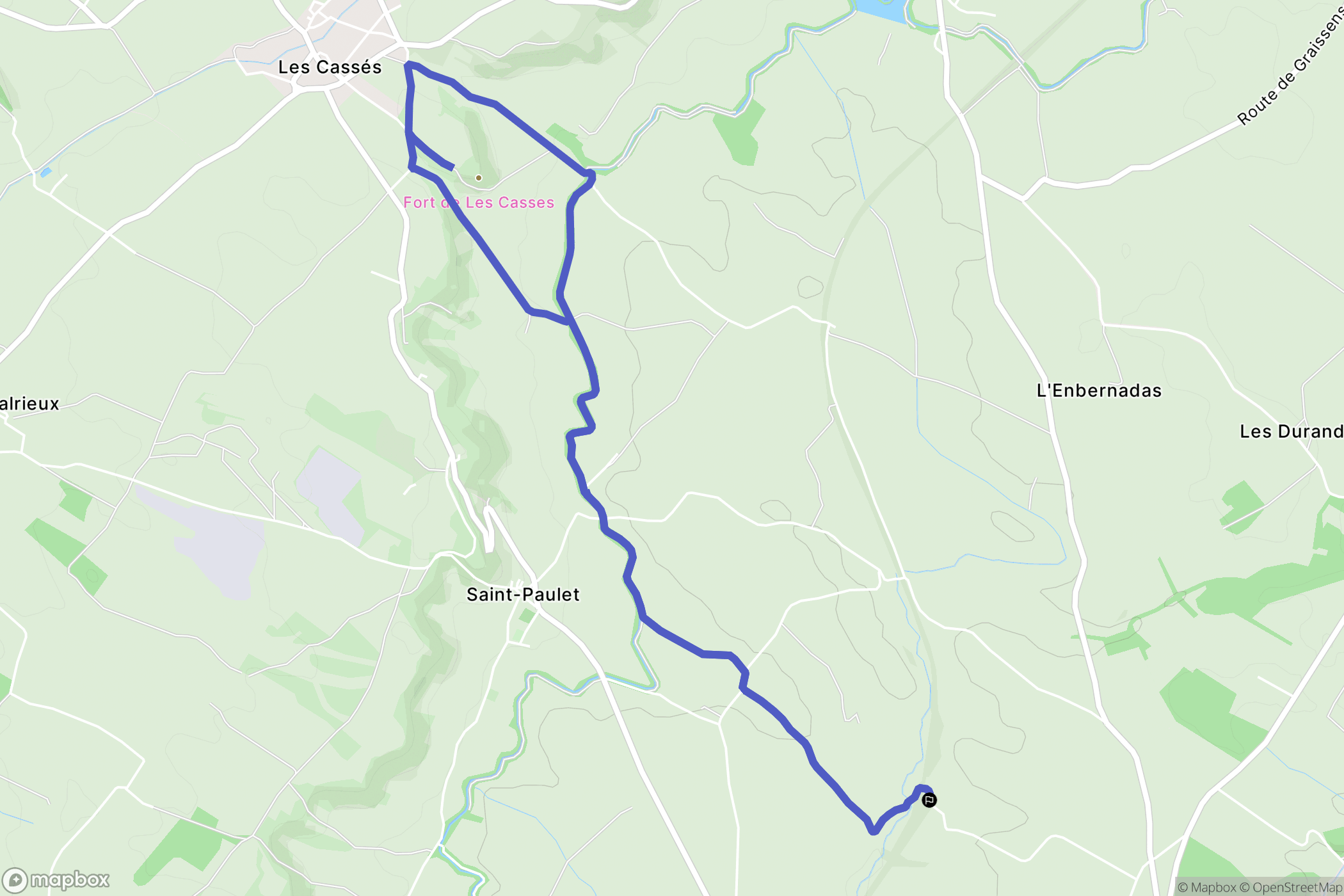Saint-Félix-Lauragais : carte du parcours de randonnée - France