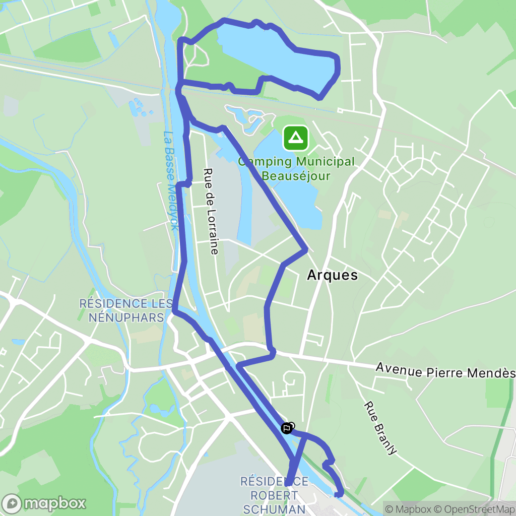 Arques : carte du parcours de randonnée - France