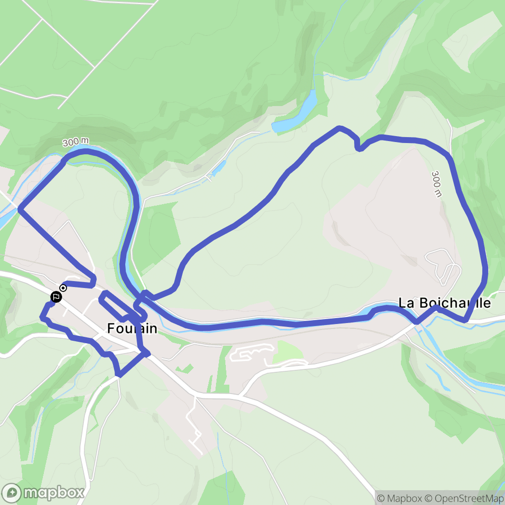 Foulain : carte du parcours de randonnée - France
