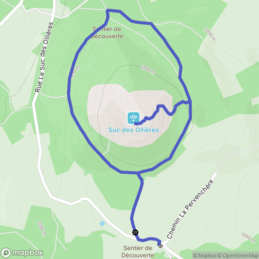 Yssingeaux : carte du parcours de randonnée - France