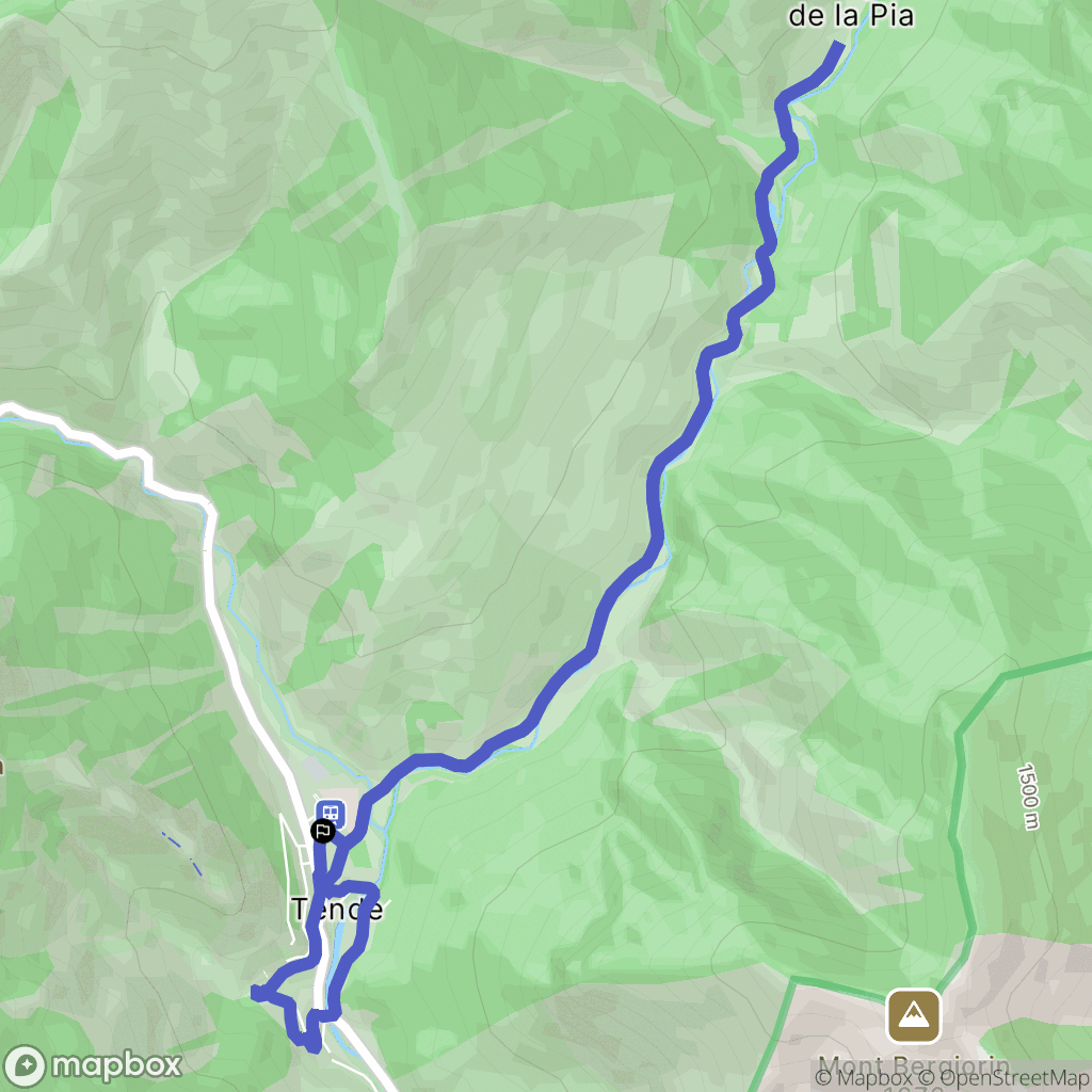Tende : carte du parcours de randonnée - France