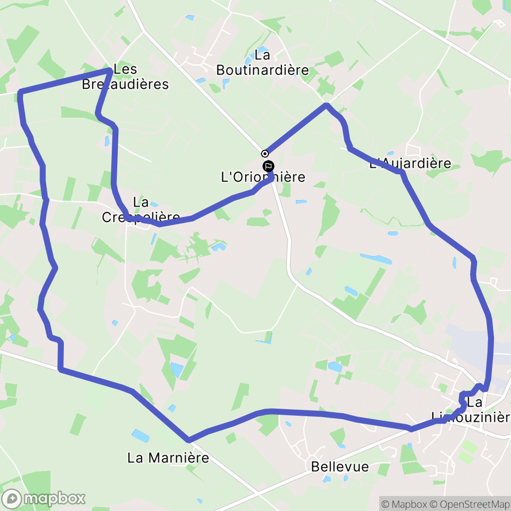 Saint-Philbert-de-Grand-Lieu : carte du parcours de randonnée - France