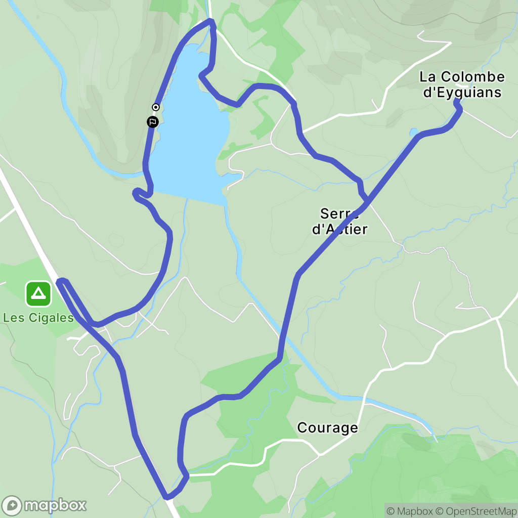 Garde-Colombe : carte du parcours de randonnée - France
