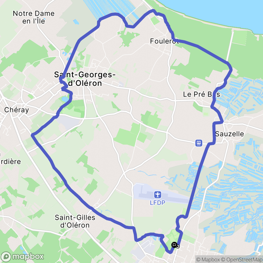 Saint-Pierre-d'Oléron : carte du parcours de randonnée - France