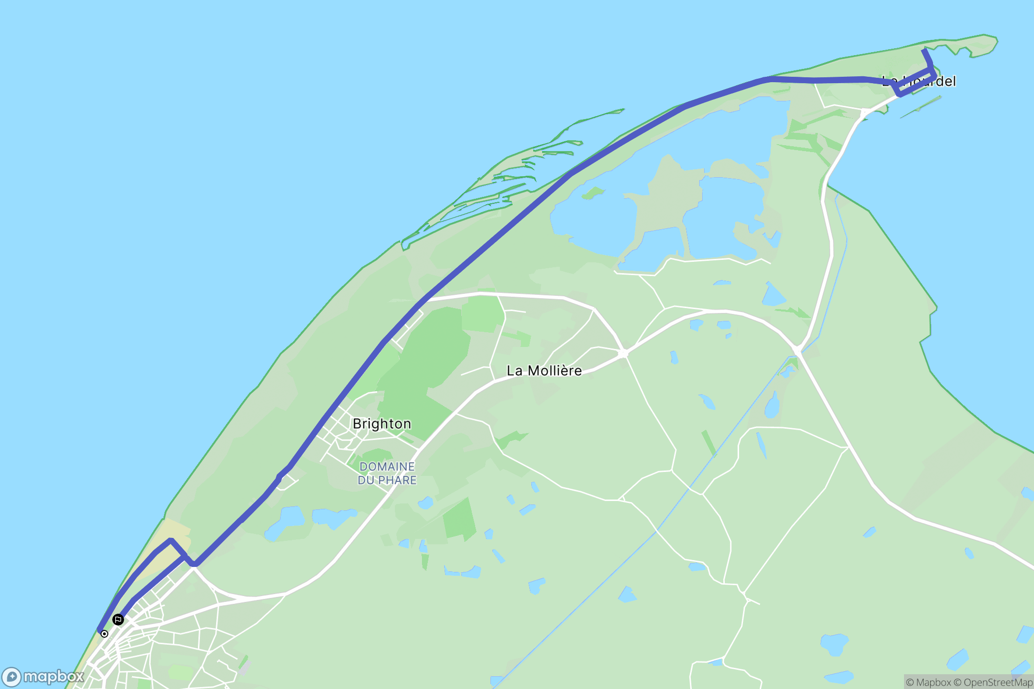 Cayeux-sur-Mer : carte du parcours de randonnée - France