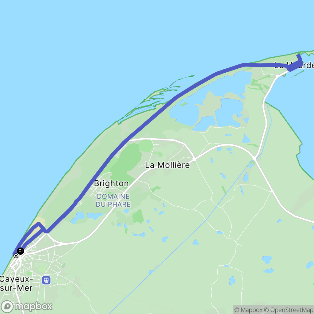 Cayeux-sur-Mer : carte du parcours de randonnée - France