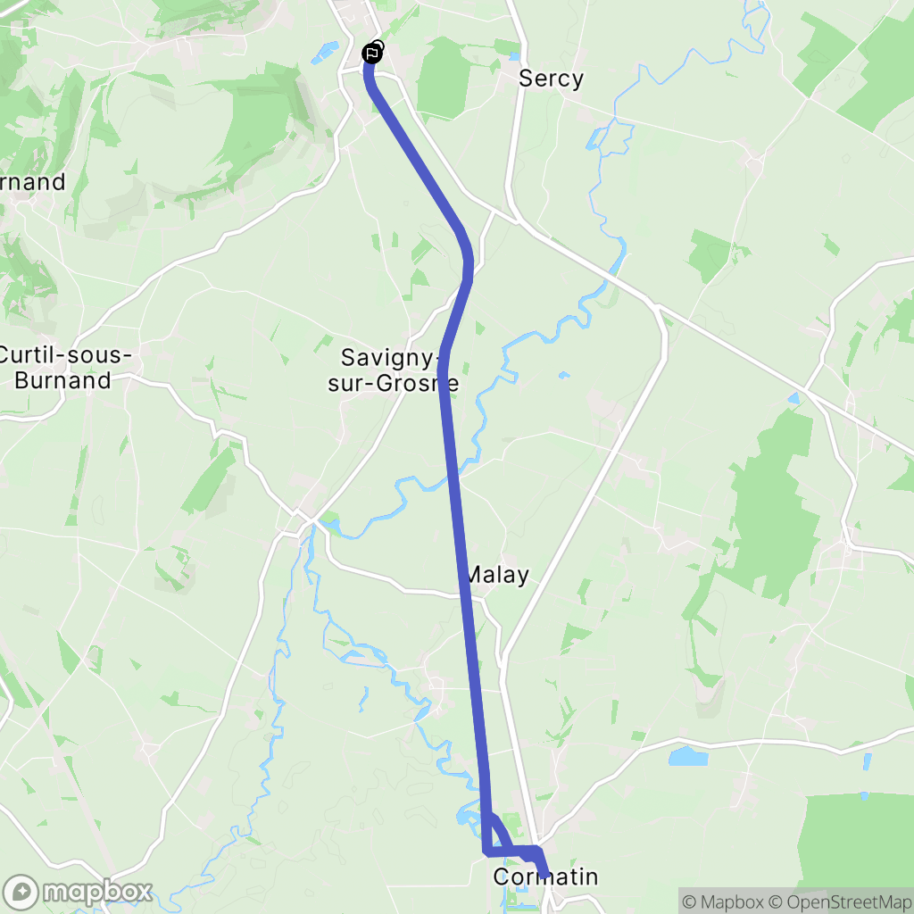 Saint-Gengoux-le-national : carte du parcours de randonnée - France