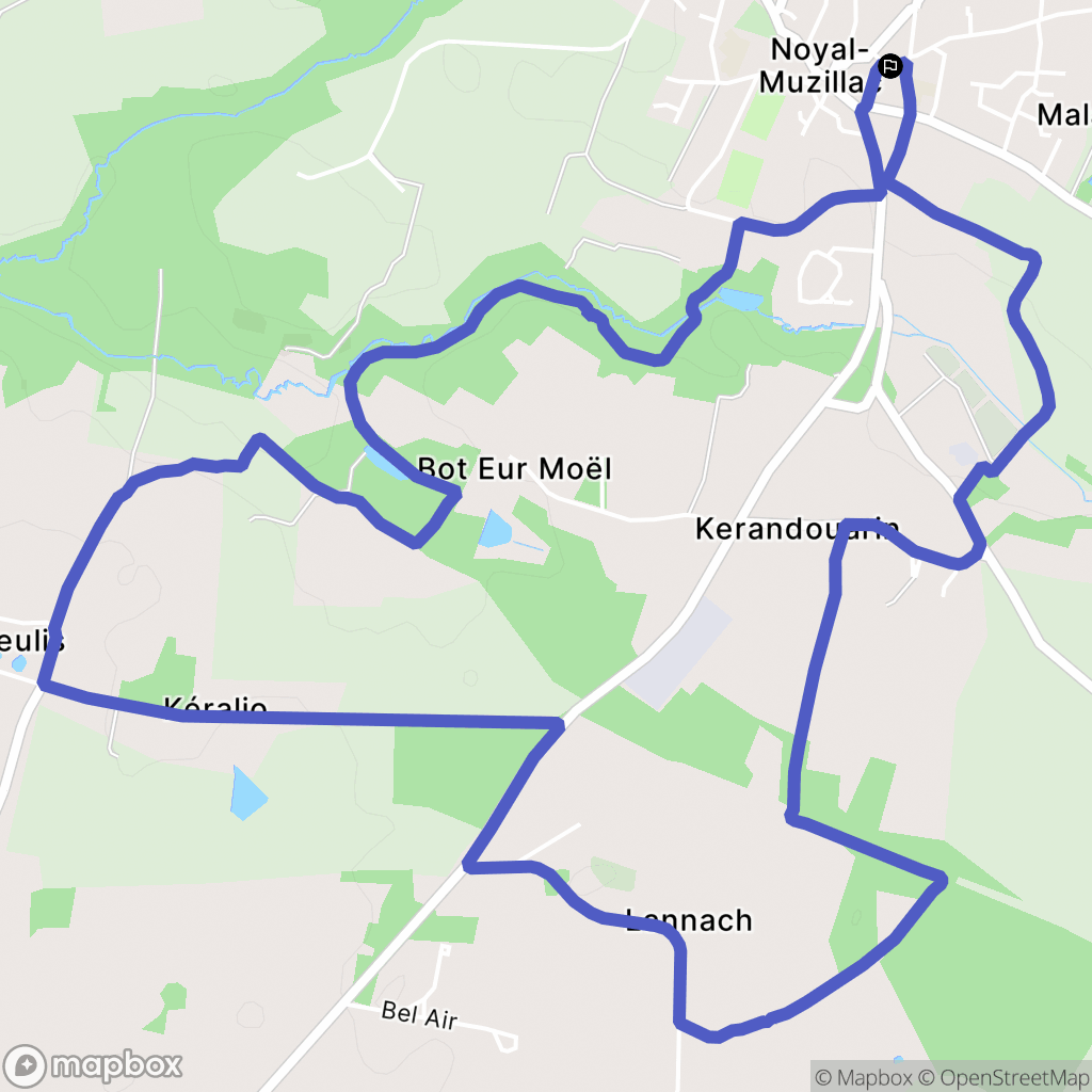 Noyal-Muzillac : carte du parcours de randonnée - France
