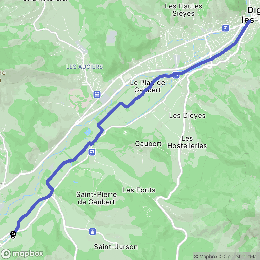 Le Chaffaut-Saint-Jurson : carte du parcours de randonnée - France