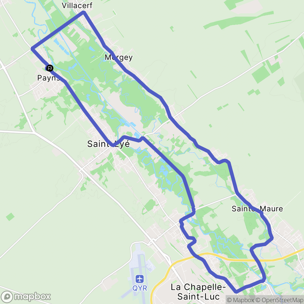 Payns : carte du parcours de randonnée - France