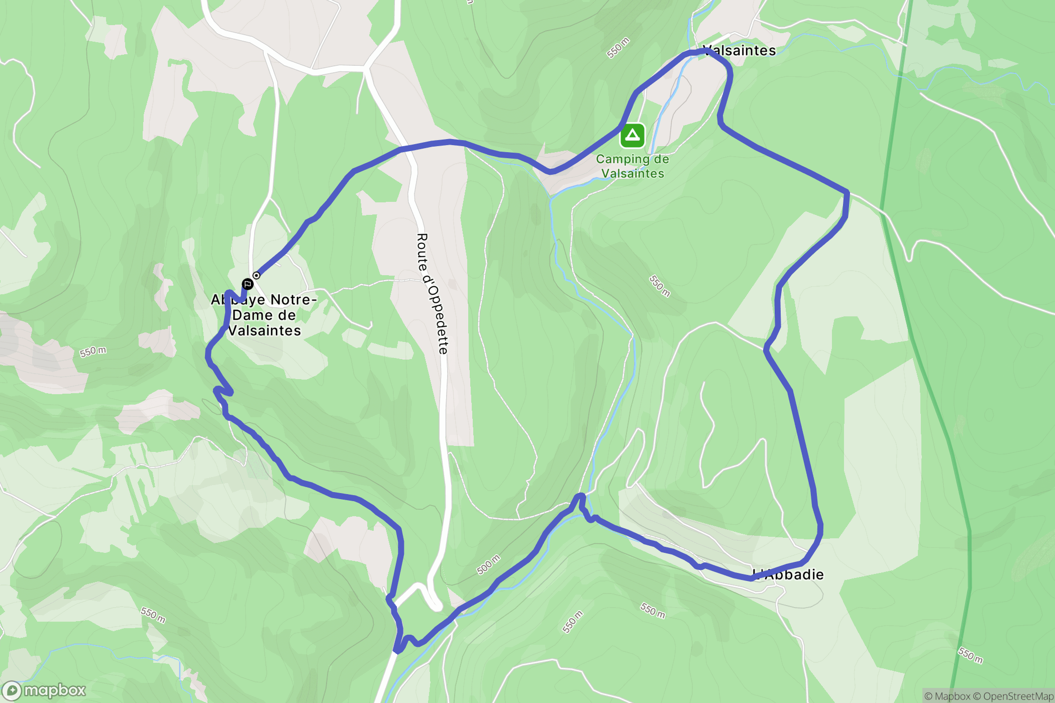 Simiane-la-Rotonde : carte du parcours de randonnée - France
