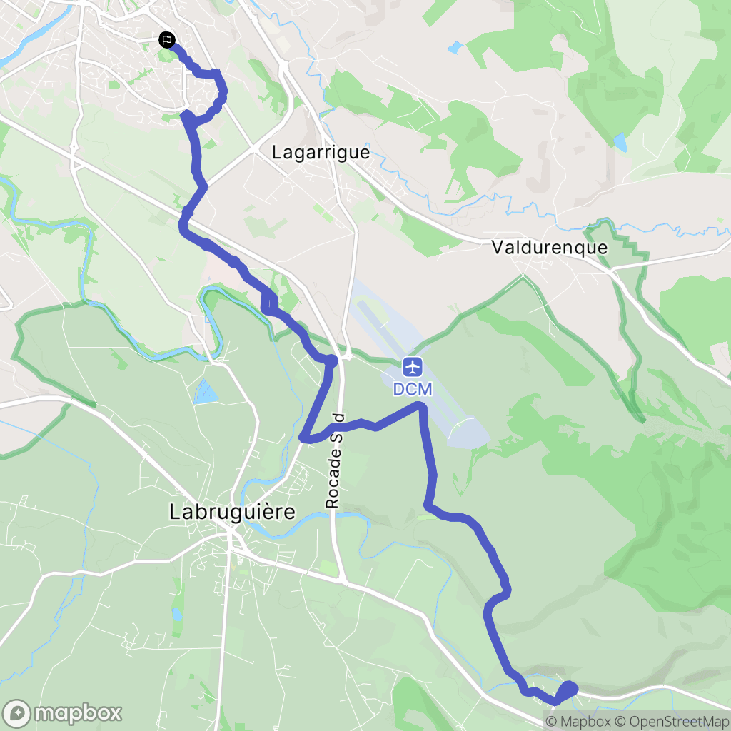 Castres : carte du parcours de randonnée - France
