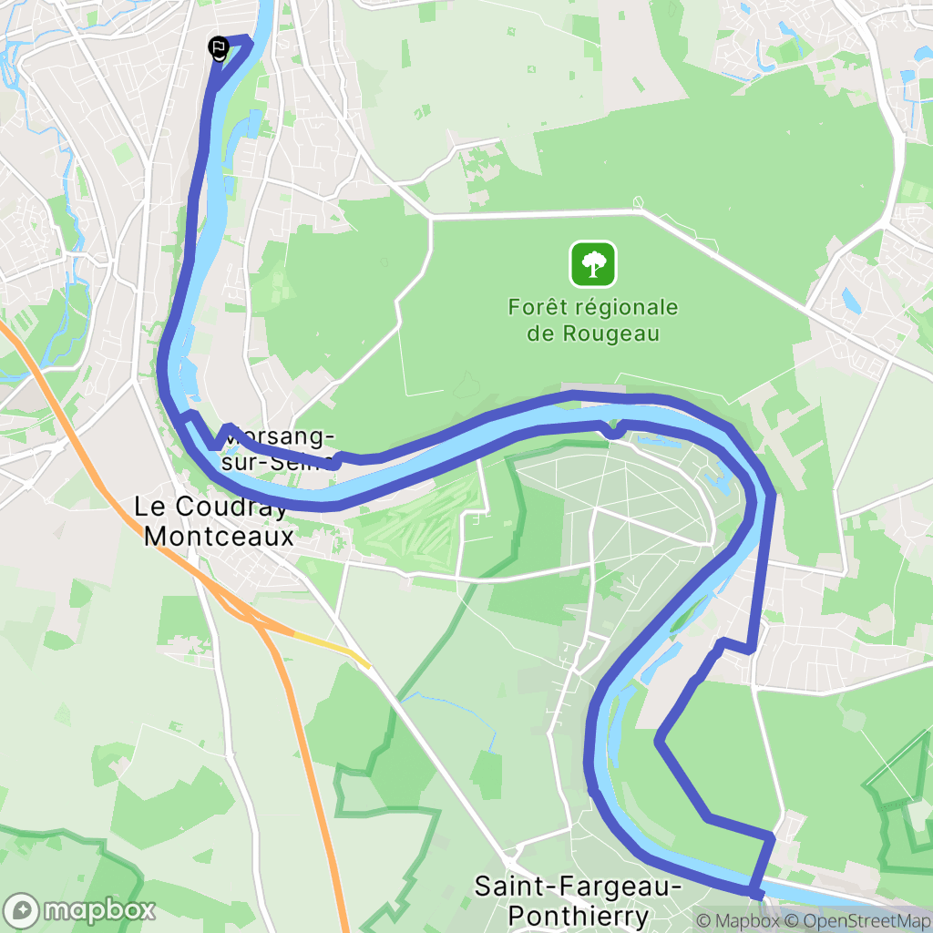 Corbeil-Essonnes : carte du parcours de randonnée - France