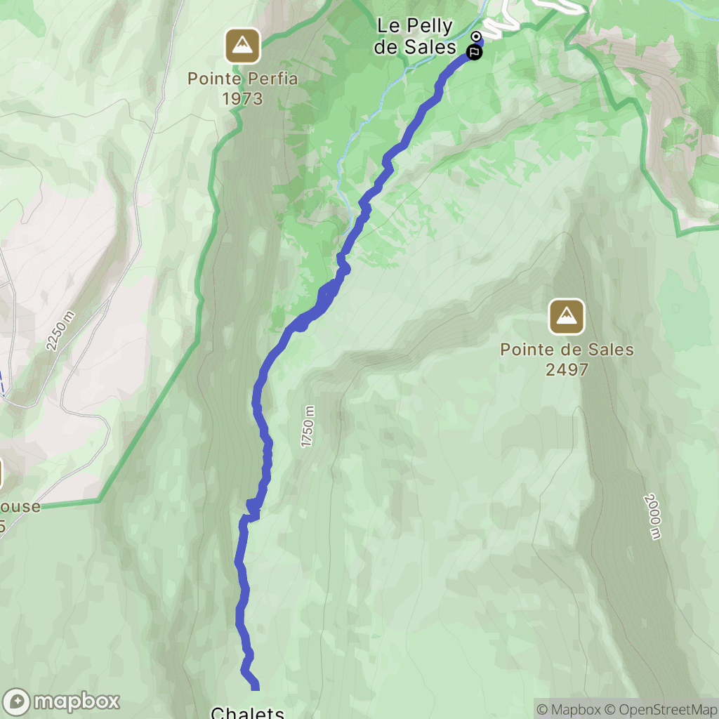 Sixt-Fer-à-Cheval : carte du parcours de randonnée - France