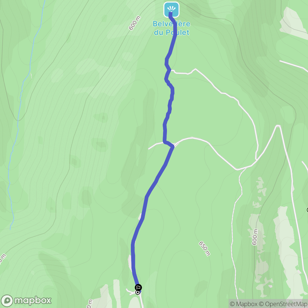 Genod : carte du parcours de randonnée - France
