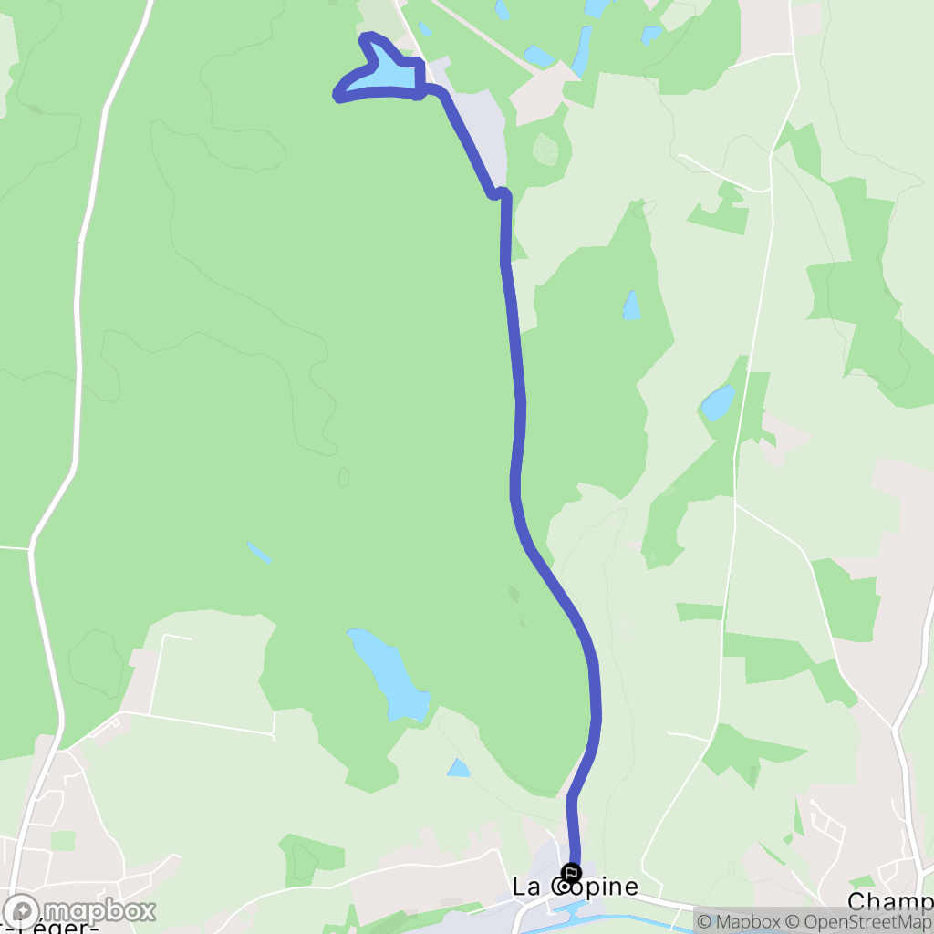 Champvert : carte du parcours de randonnée - France