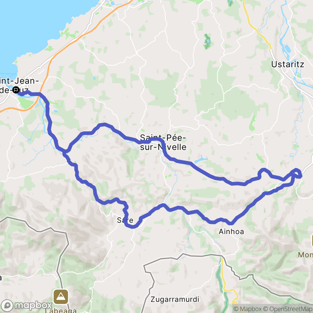 Saint-Jean-de-Luz : carte du parcours de randonnée - France