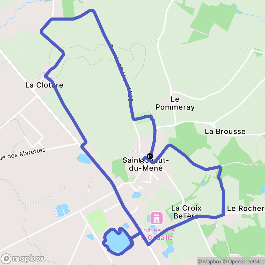 Le Mené : carte du parcours de randonnée - France