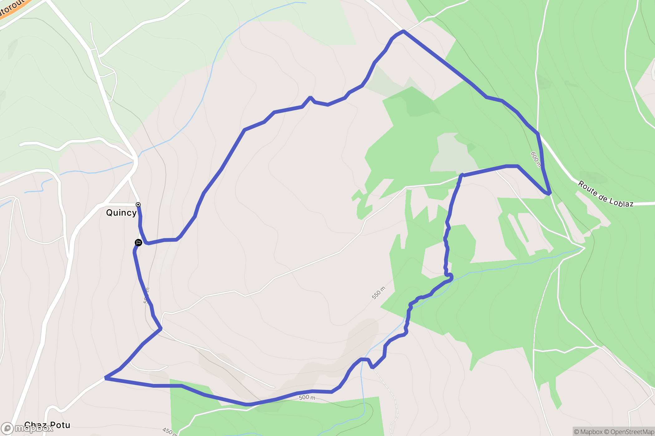 Clarafond-Arcine : carte du parcours de randonnée - France