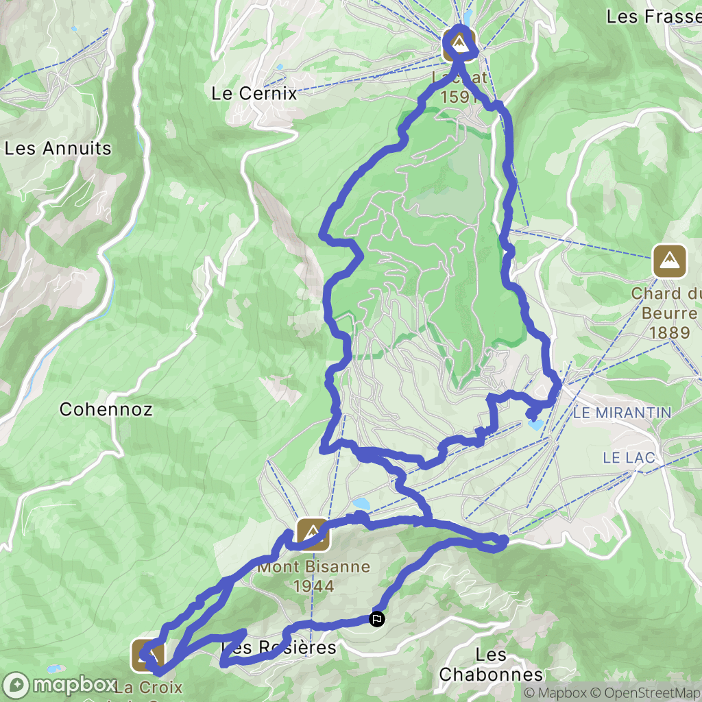 Villard-sur-Doron : carte du parcours de randonnée - France