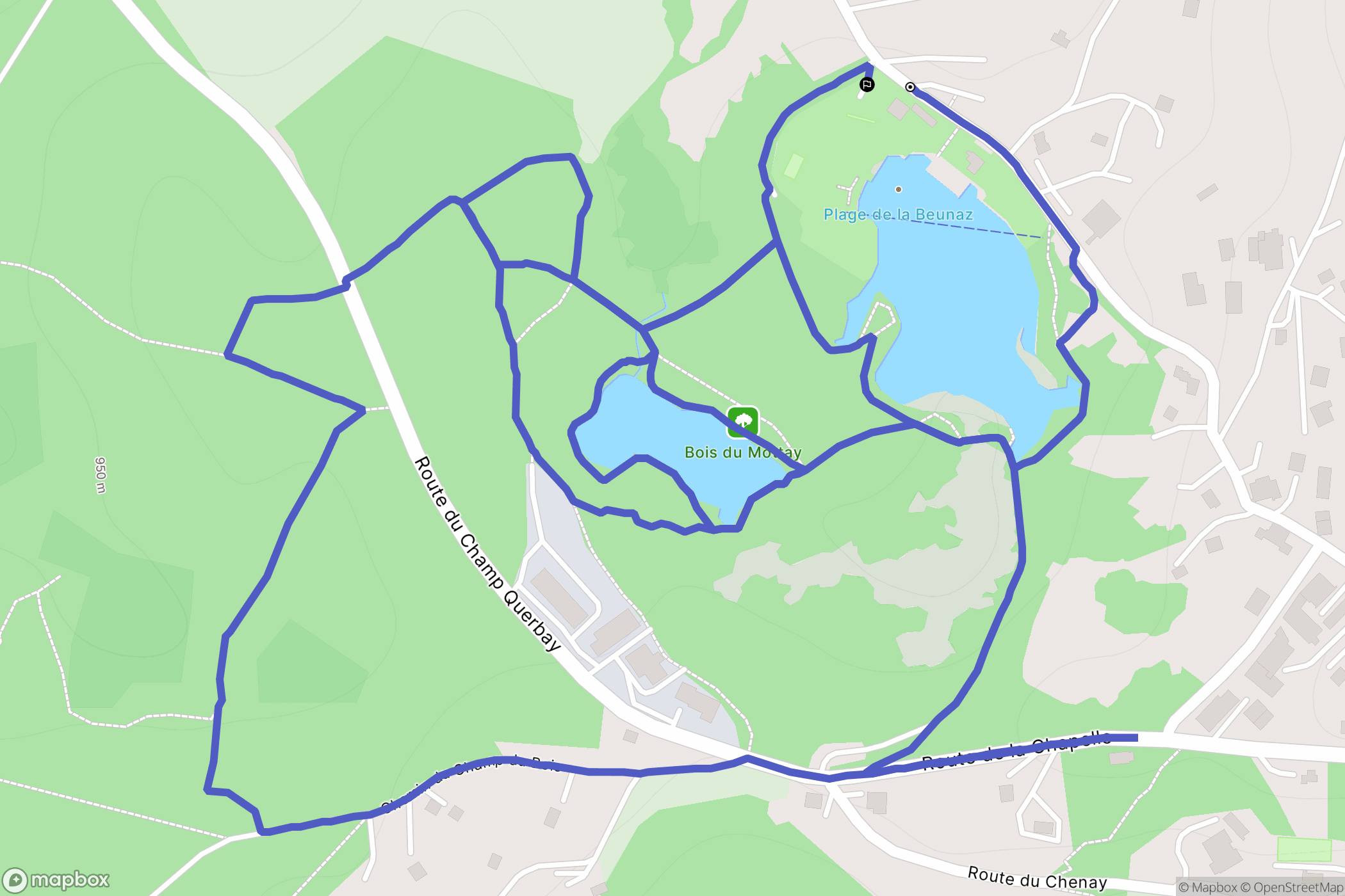Saint-Paul-en-Chablais : carte du parcours de randonnée - France