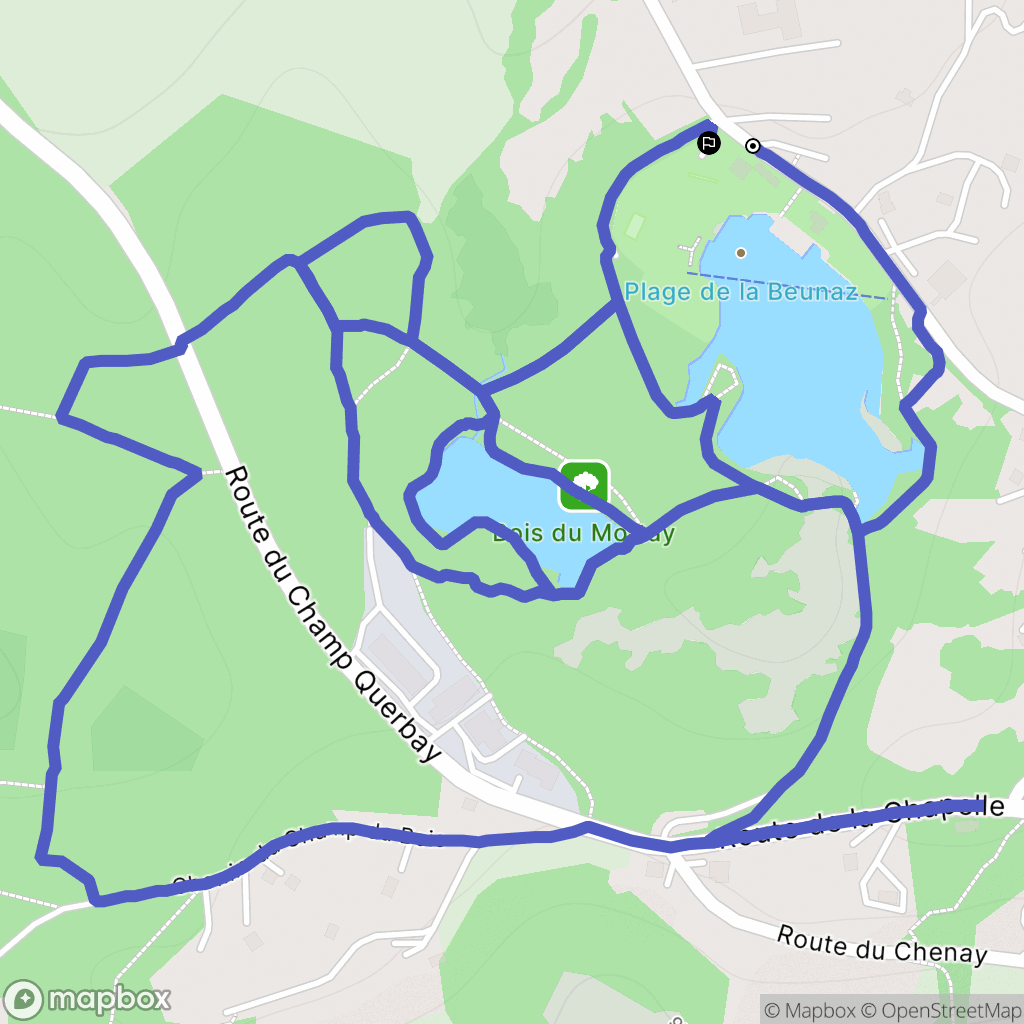 Saint-Paul-en-Chablais : carte du parcours de randonnée - France