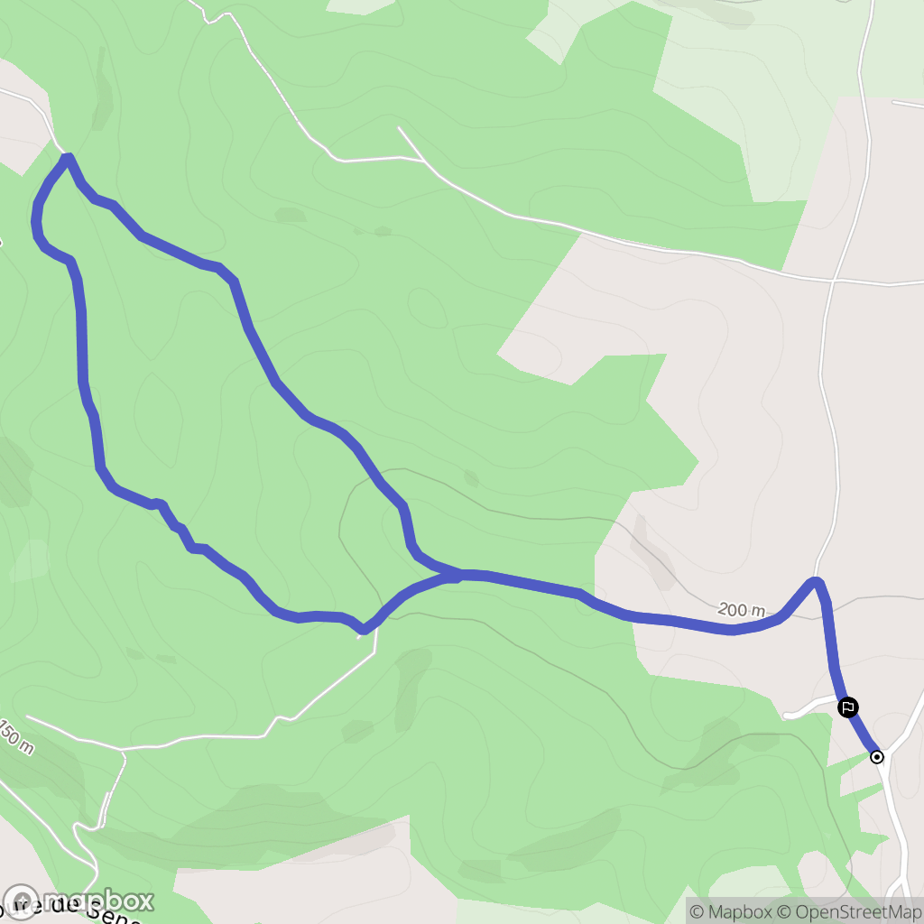 Miramont-Sensacq : carte du parcours de randonnée - France