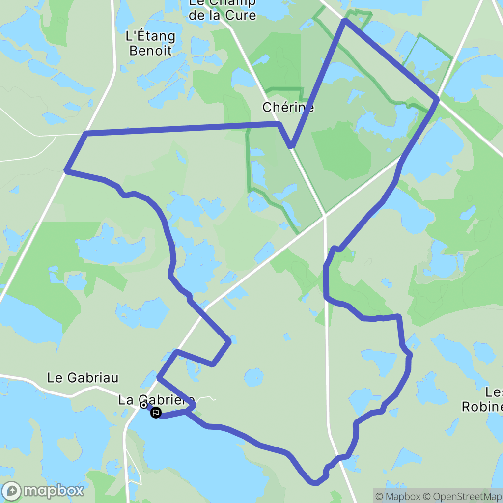Lingé : carte du parcours de randonnée - France