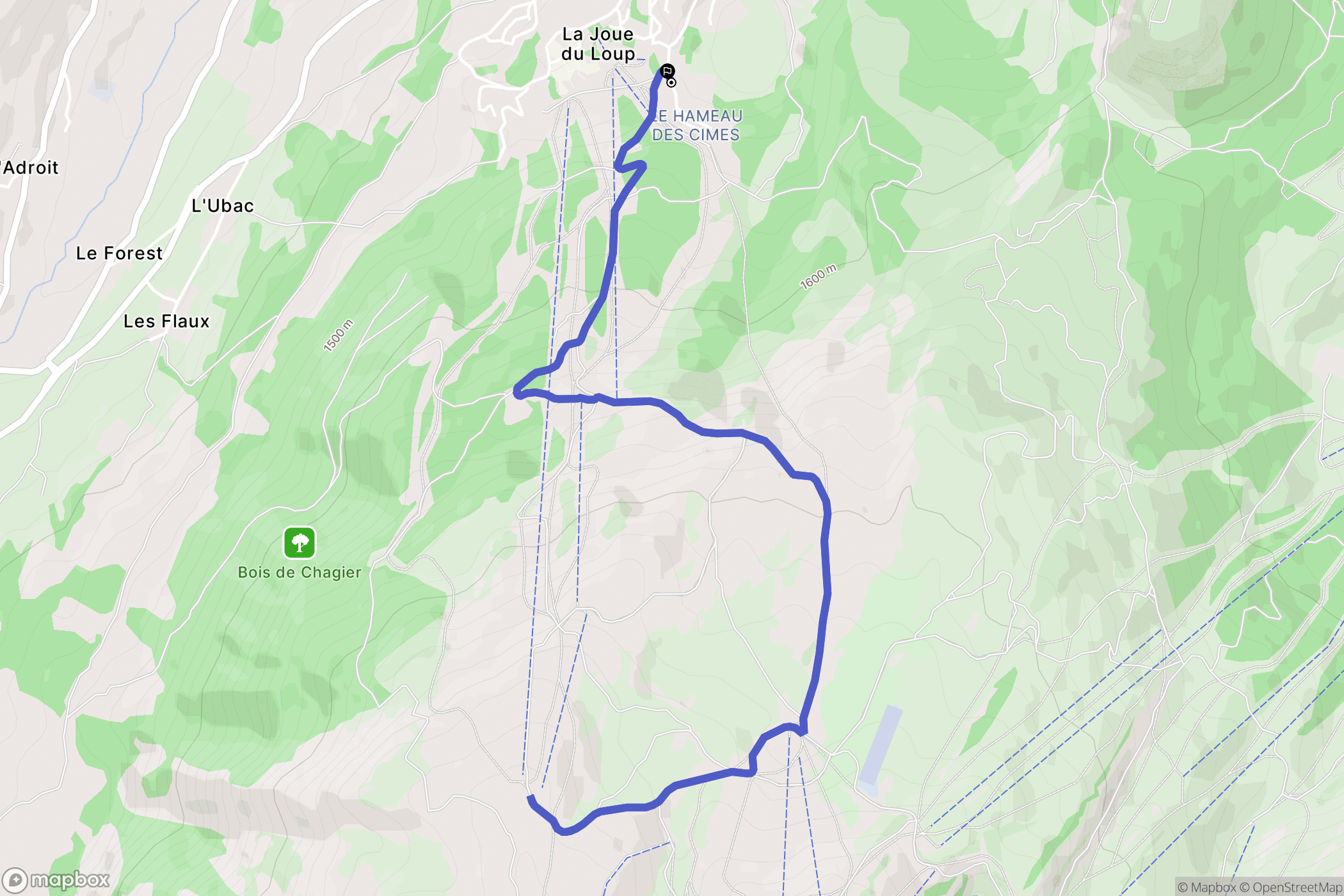 Le Dévoluy : carte du parcours de randonnée - France