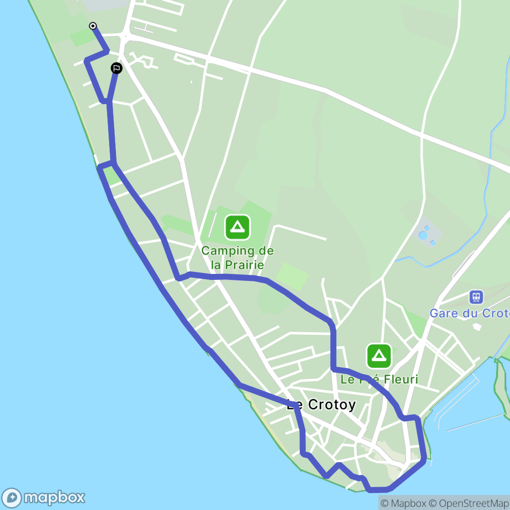 Le Crotoy : carte du parcours de randonnée - France