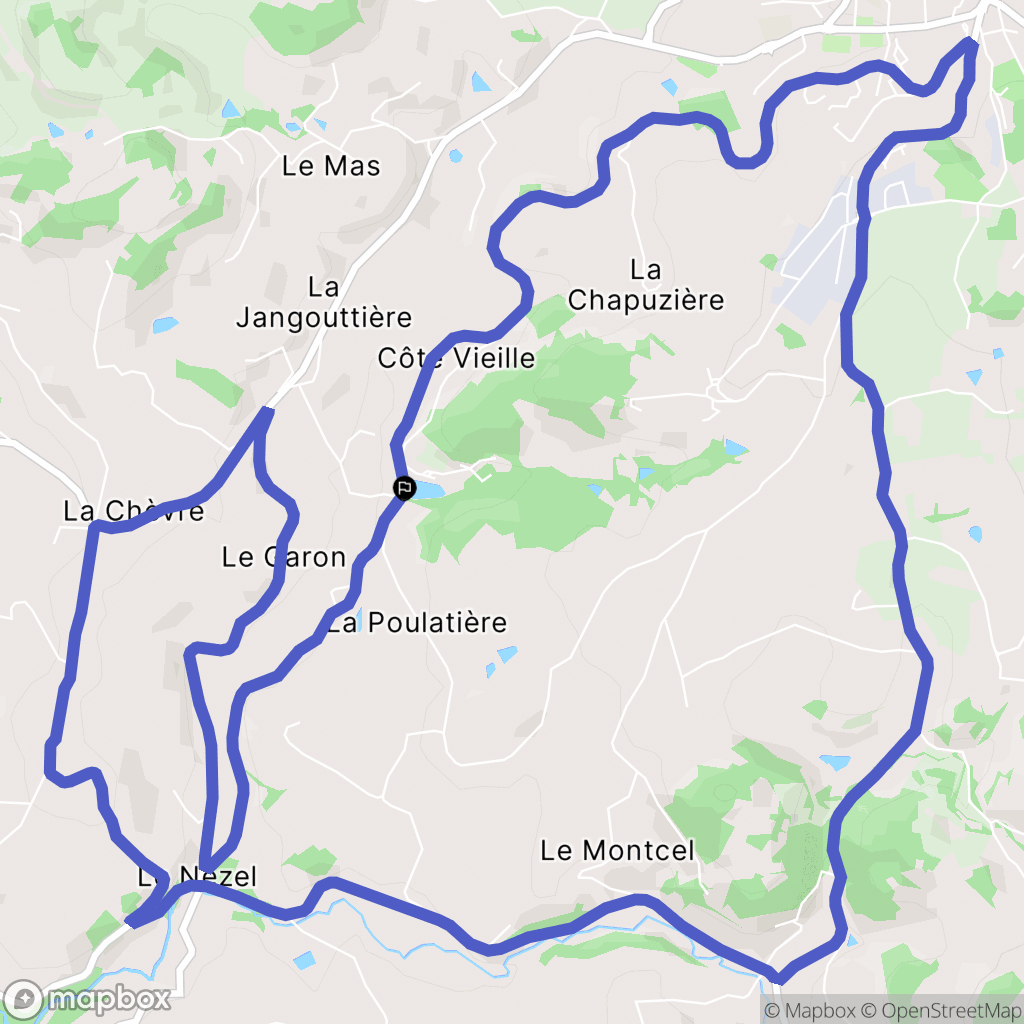 Saint-Martin-en-Haut : carte du parcours de randonnée - France