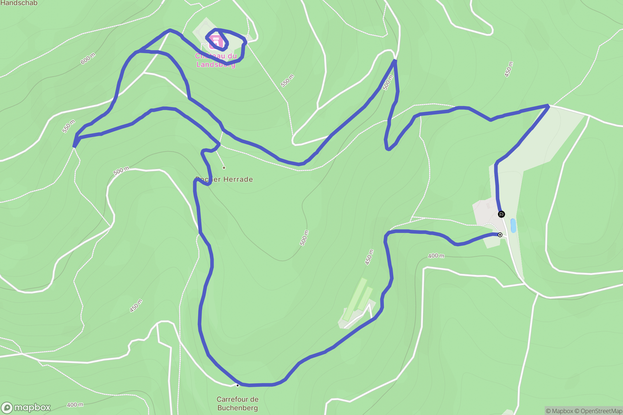 Barr : carte du parcours de randonnée - France
