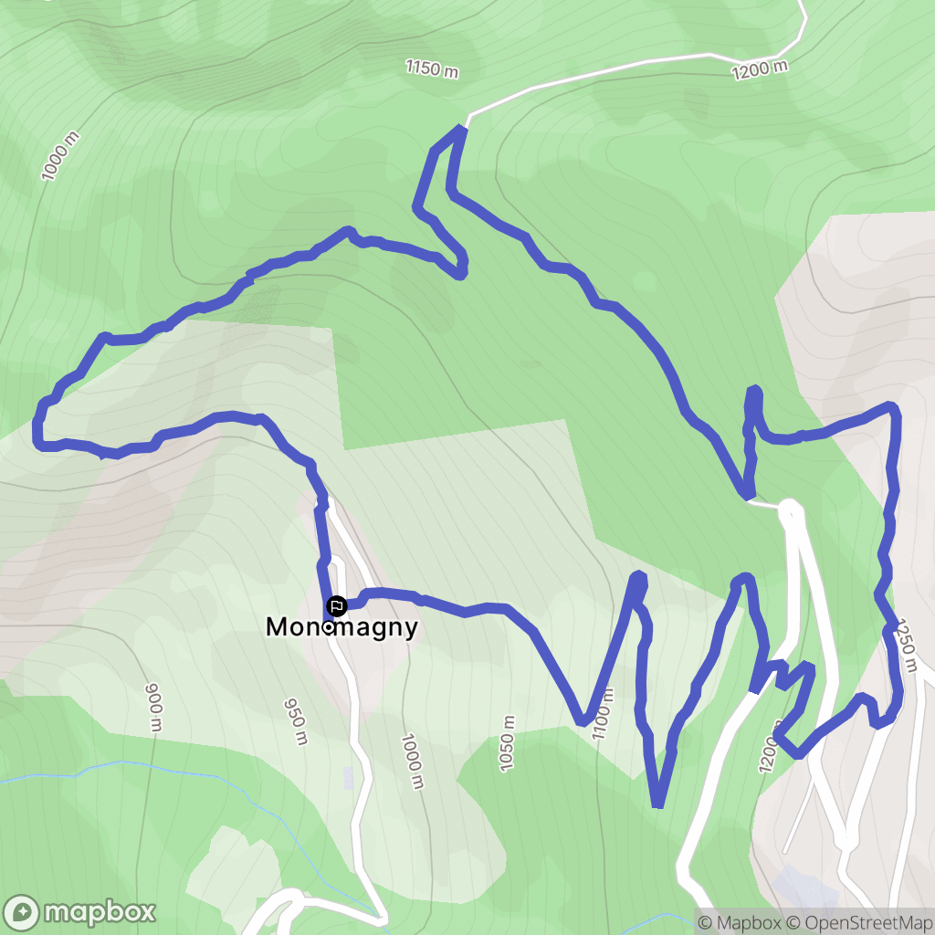 Saint-Marcel : carte du parcours de randonnée - France