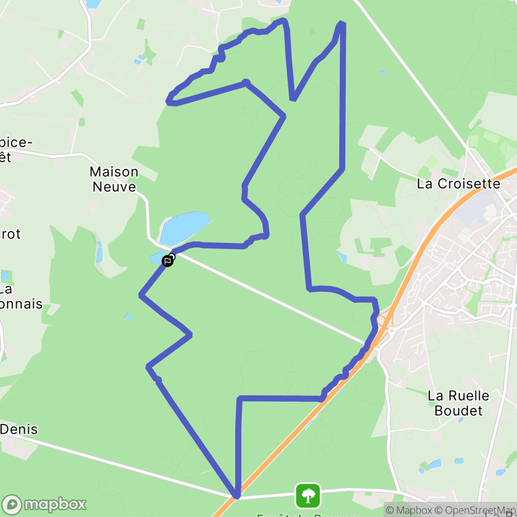 Liffré : carte du parcours de randonnée - France