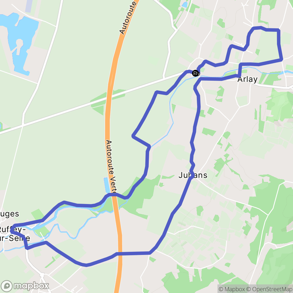 Arlay : carte du parcours de randonnée - France