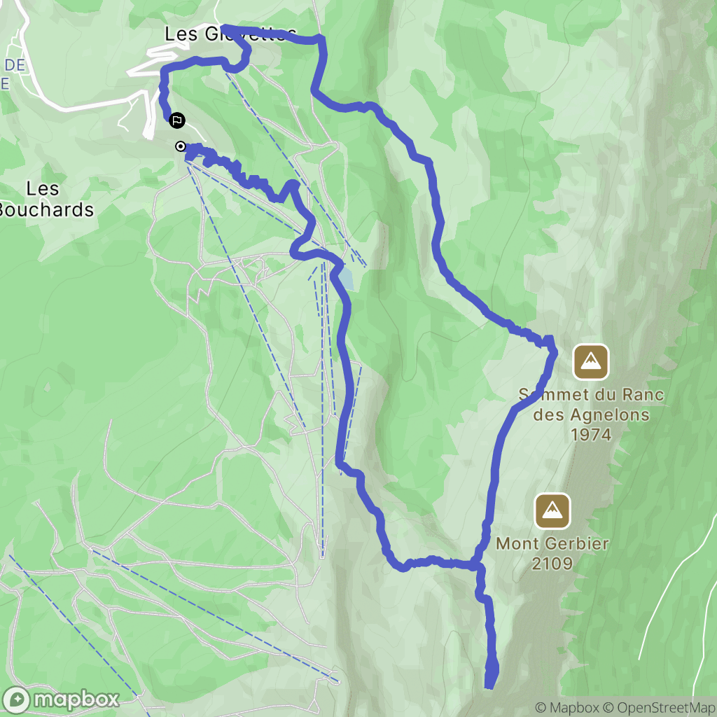 Villard-de-Lans : carte du parcours de randonnée - France